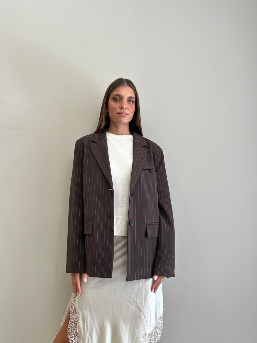 LMN Blazer gessato moro