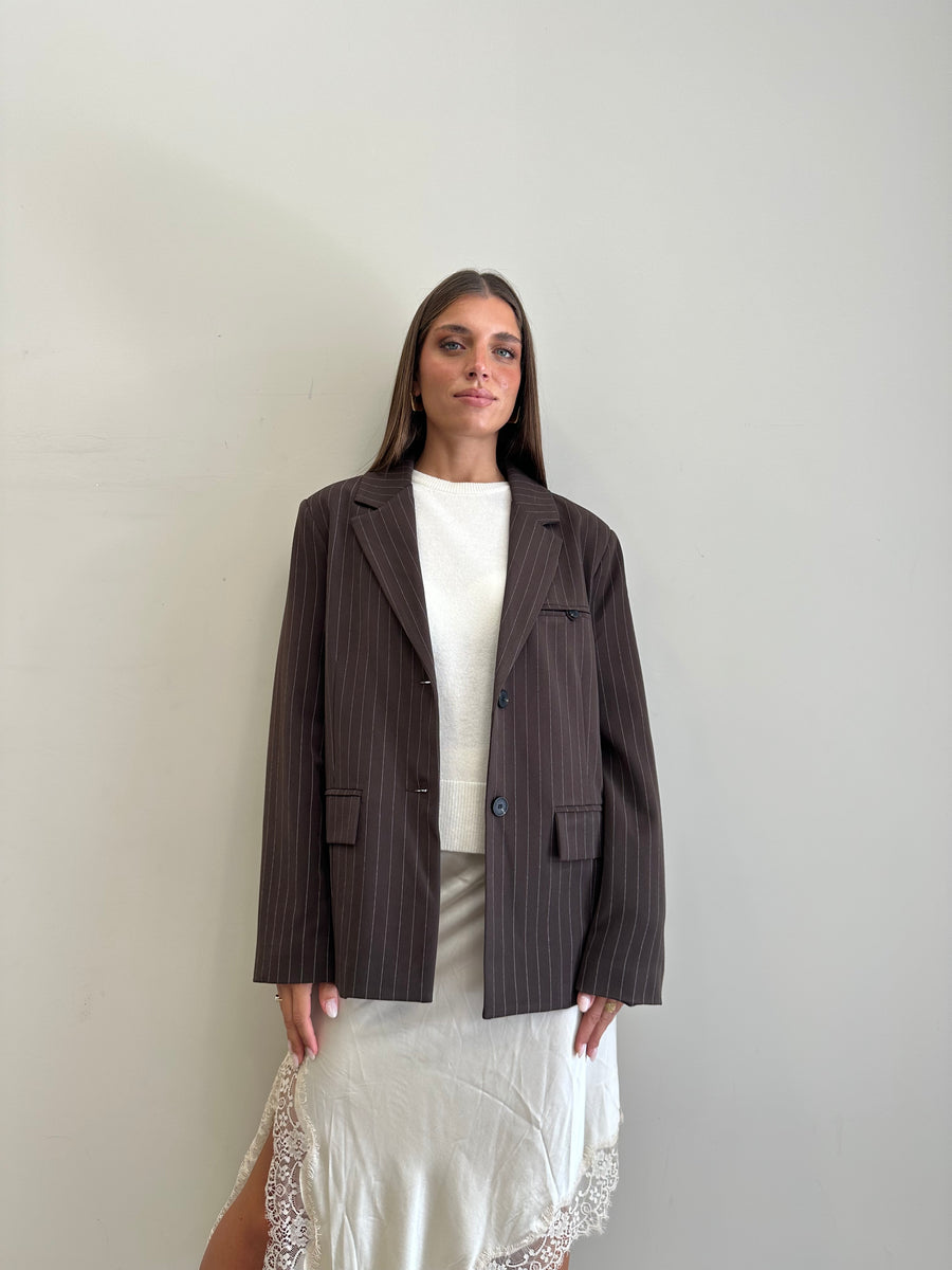 LMN Blazer gessato moro