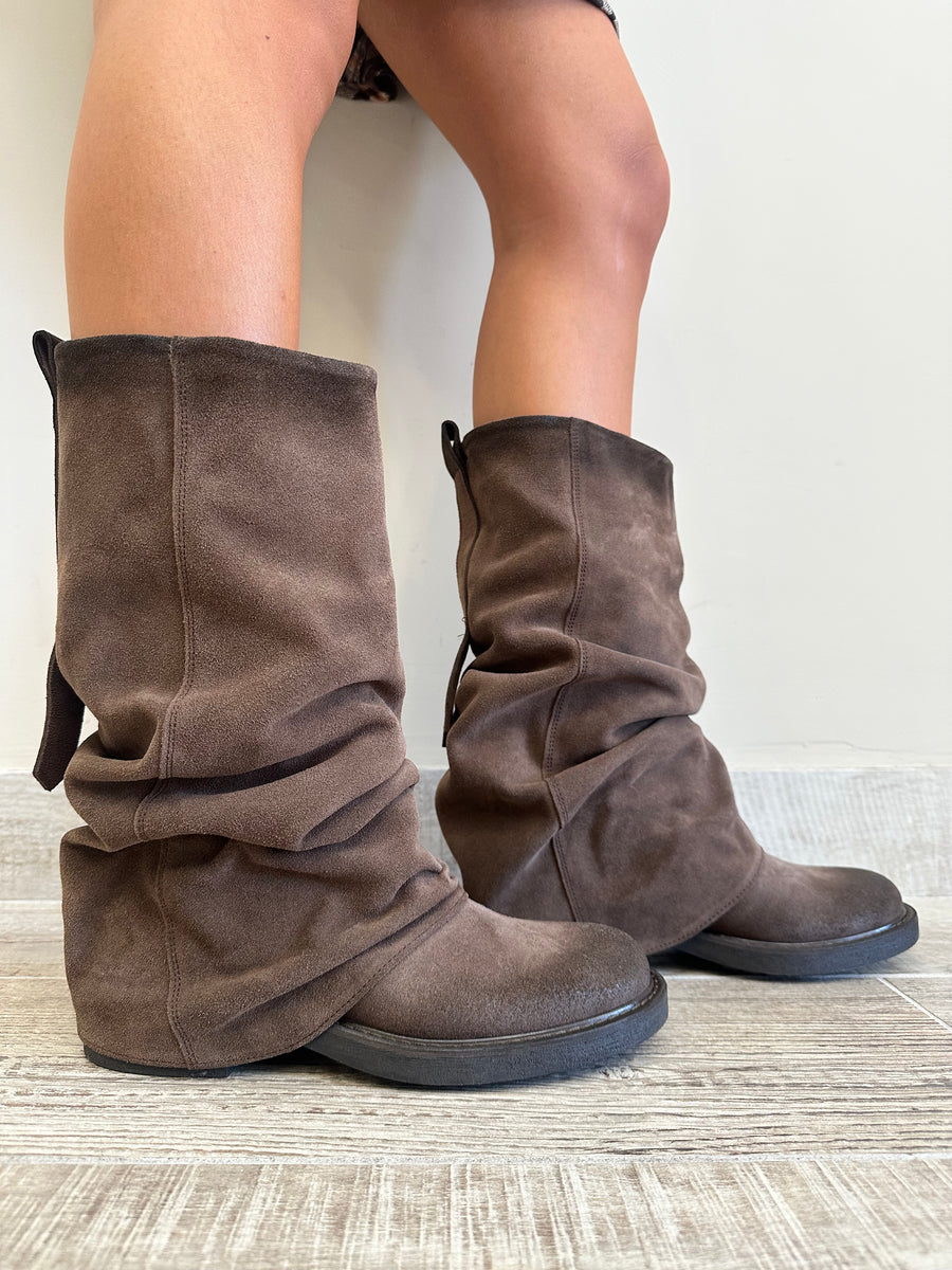 METISSE Biker pelle scamosciata mustang