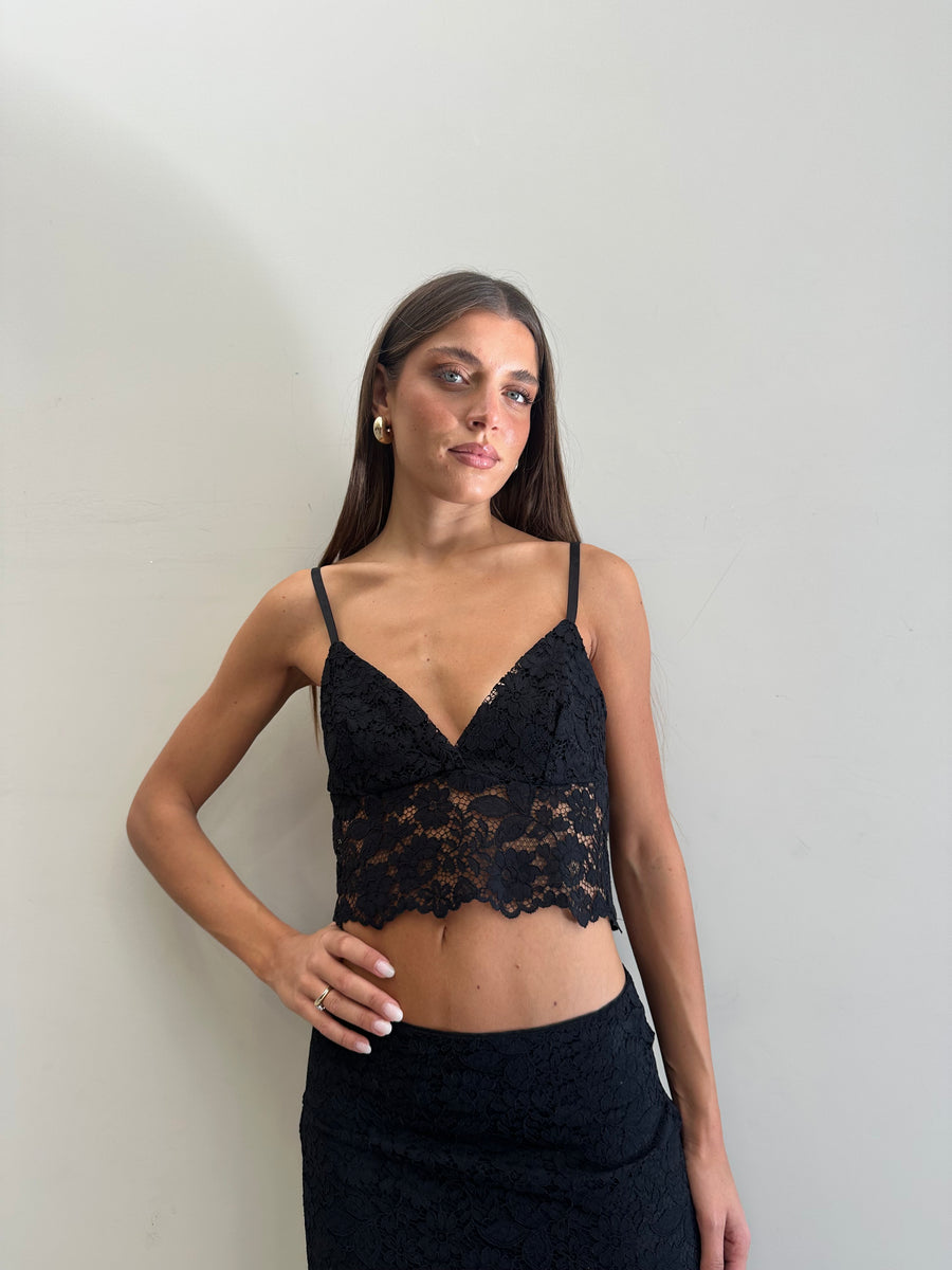 DIXIE top nero pizzo