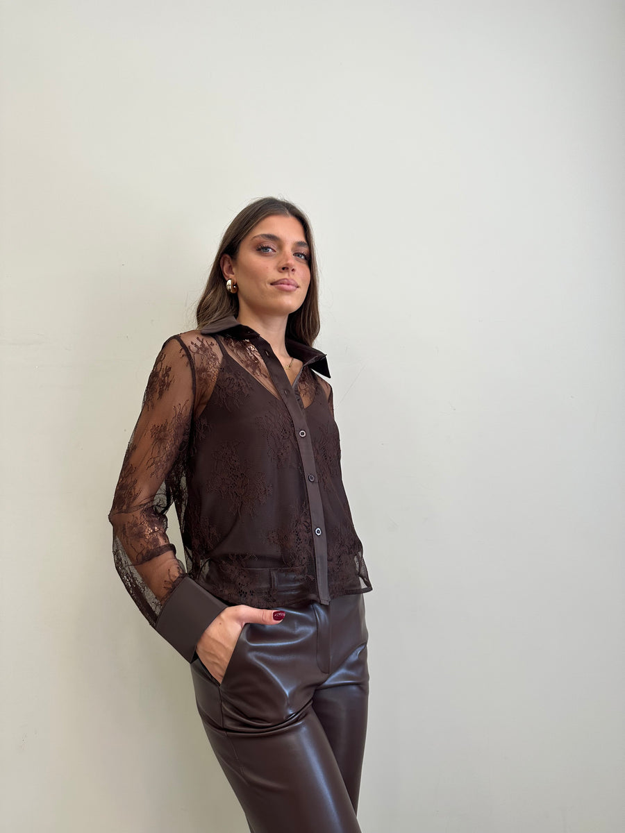 LMN Camicia pizzo moro