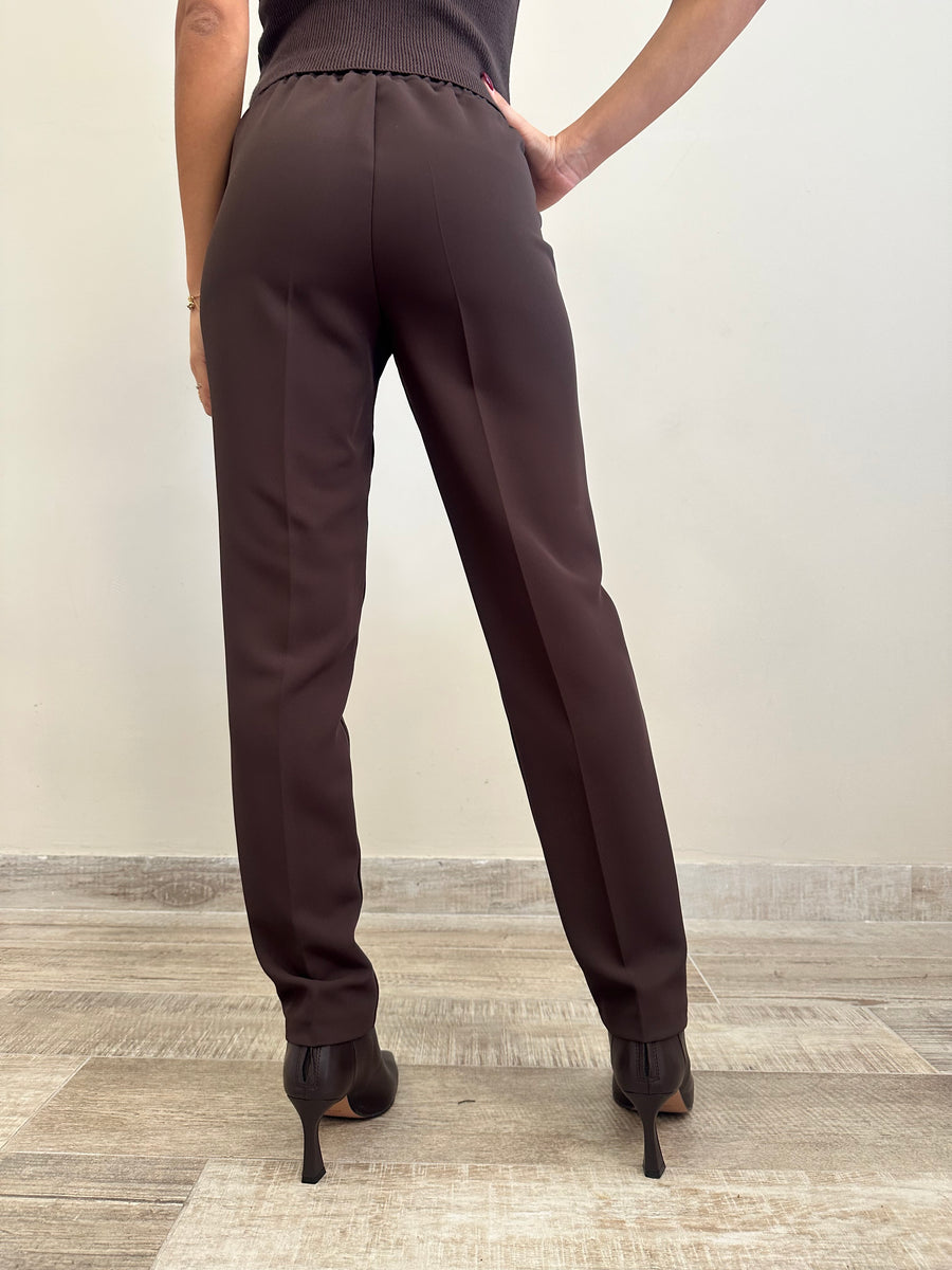 LE STREGHE Pantalone sigaretta moro