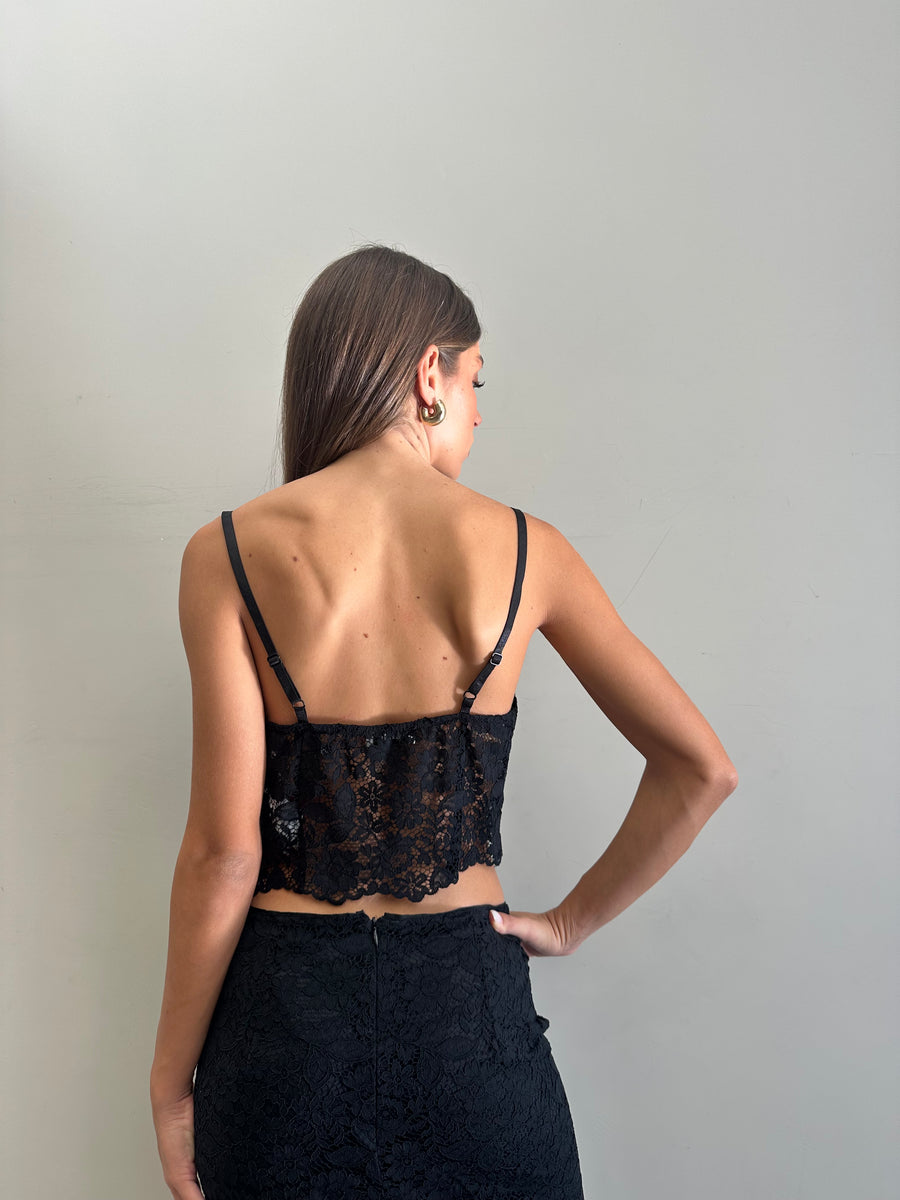 DIXIE top nero pizzo