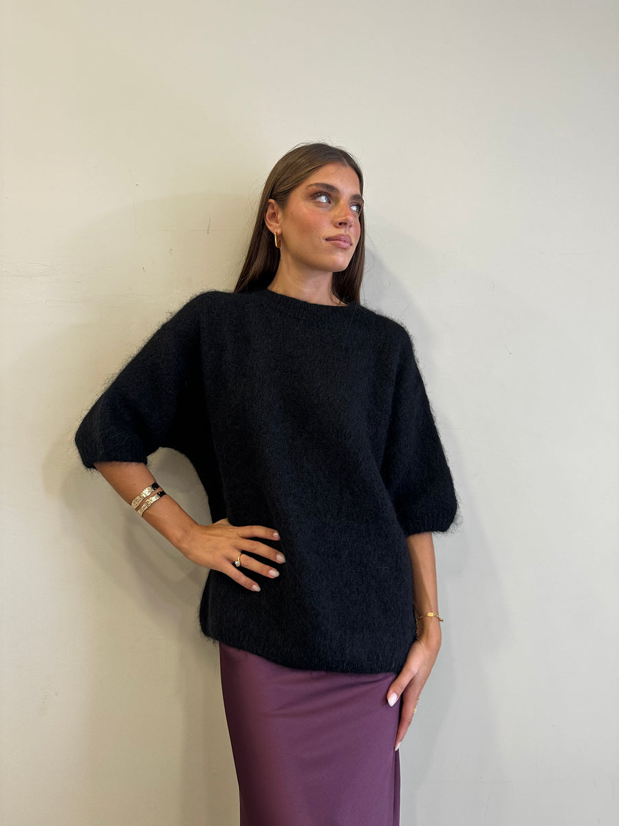 DIXIE Maglia mohair nero