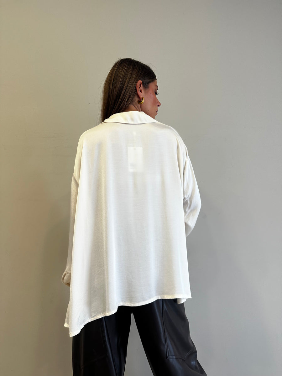 MOTEL Camicia satin burro