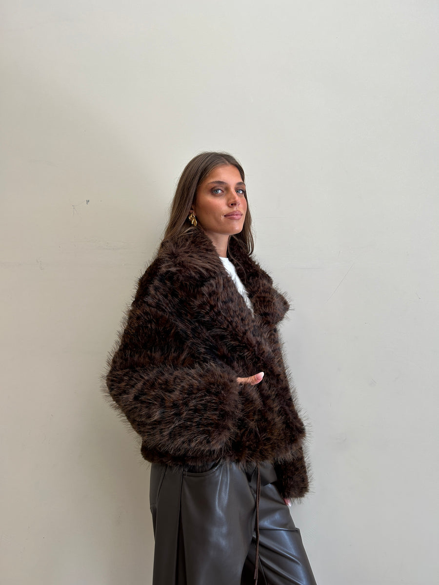 LMN Eco pelliccia leopard