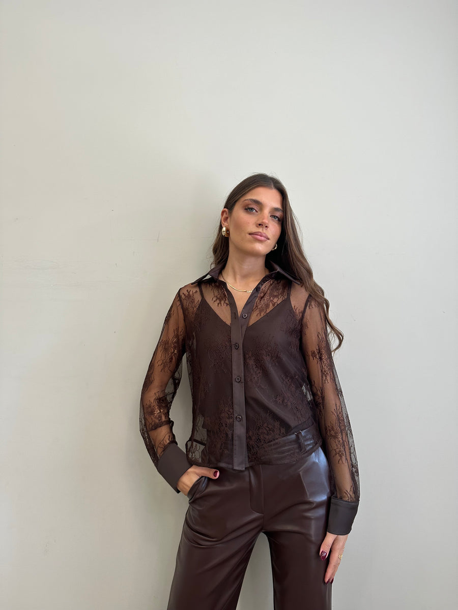 LMN Camicia pizzo moro