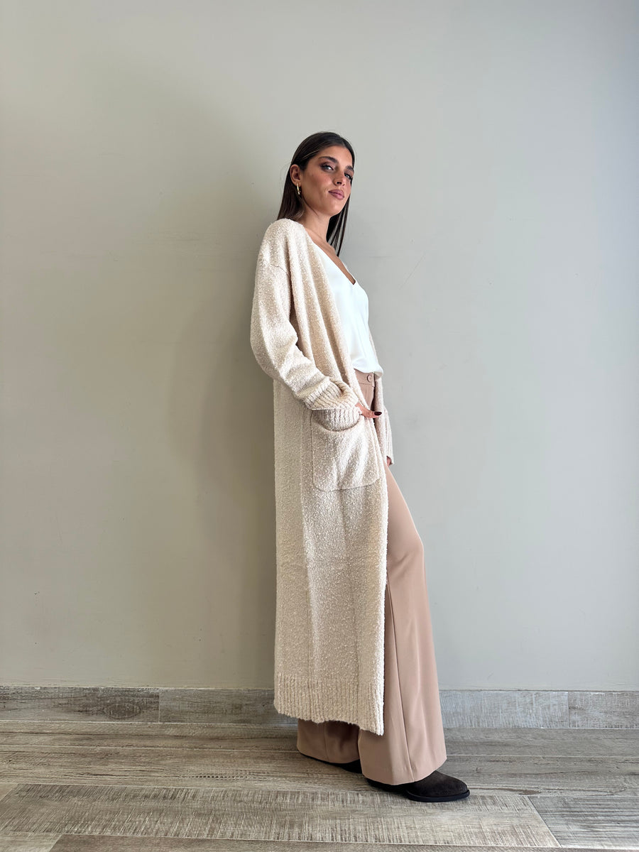 GLAMOROUS Cardigan lungo crema