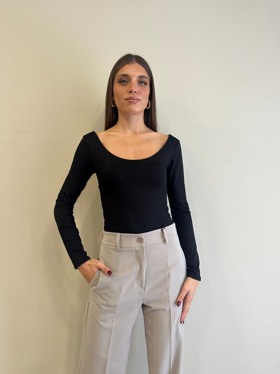 GIPSY INSIDE Body manica lunga nero