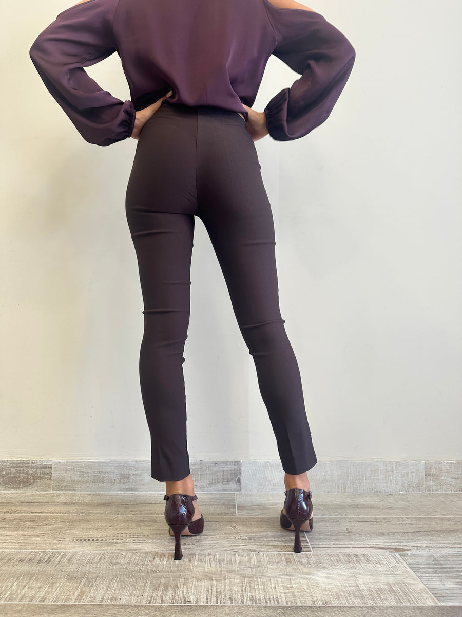 MOTEL Pantalone skinny elasticizzato moro