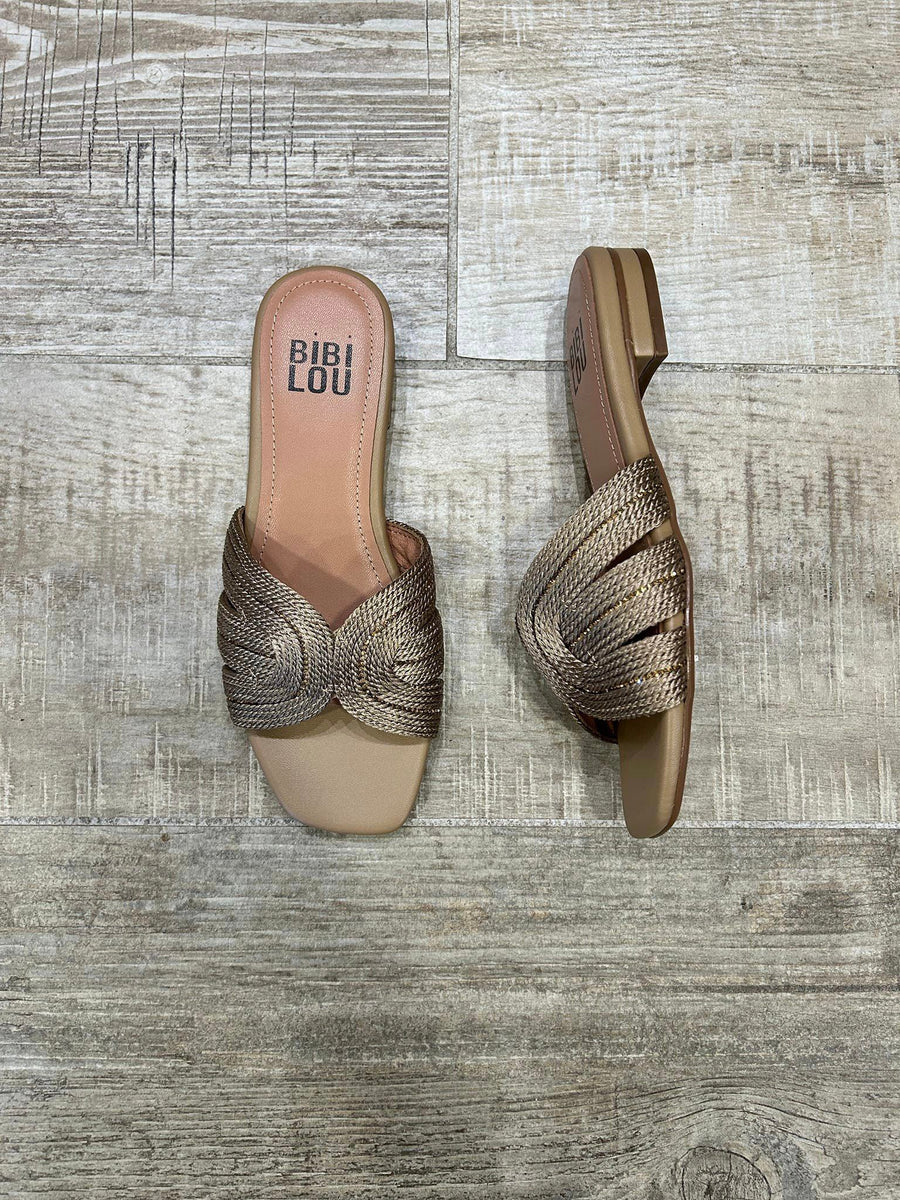 BIBI LOU Sandalo laminato camel