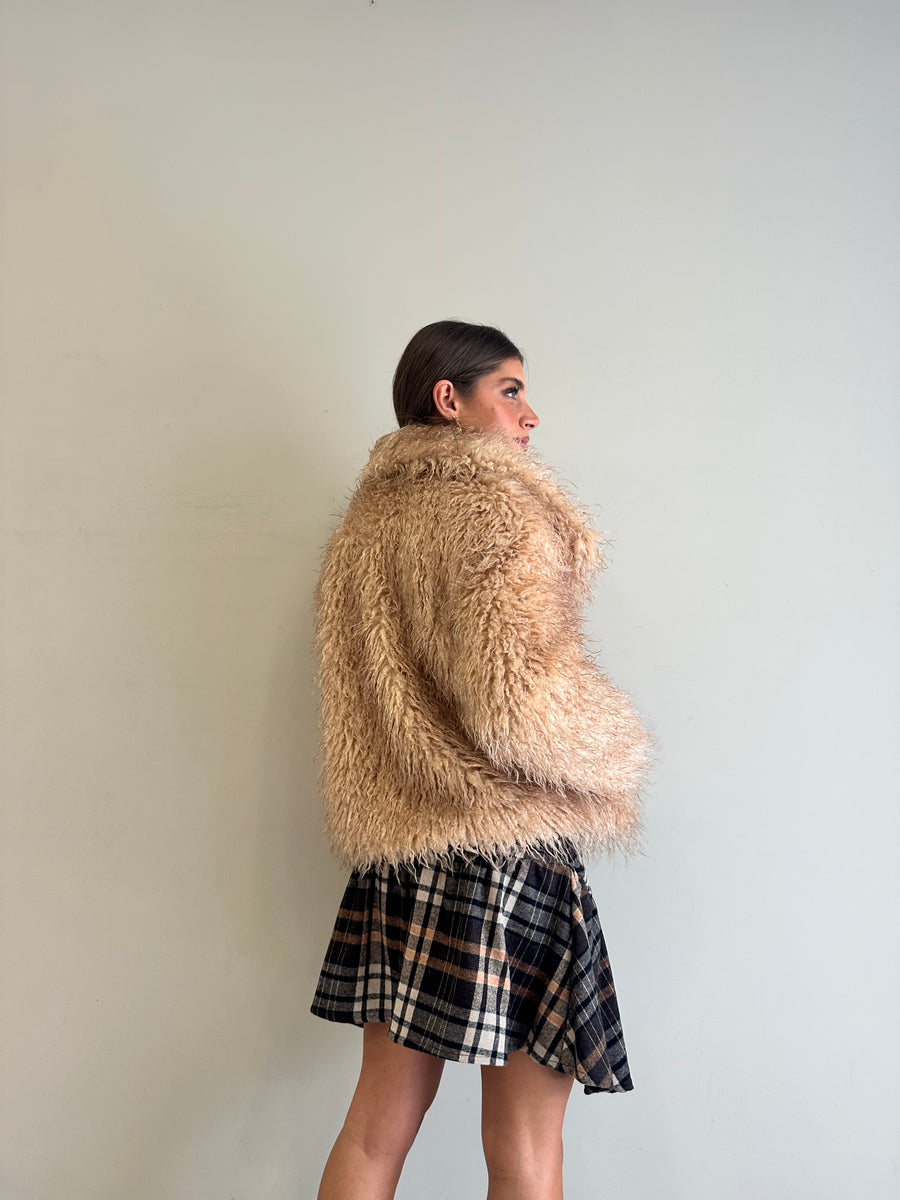 GLAMOROUS Eco pelliccia caramel