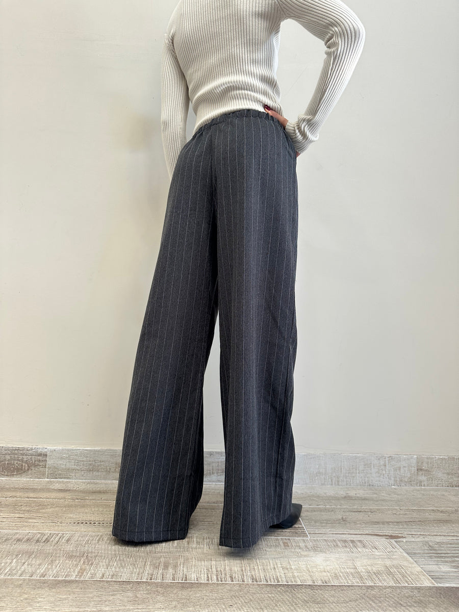 GLAMOROUS Pantalone gessato grigio