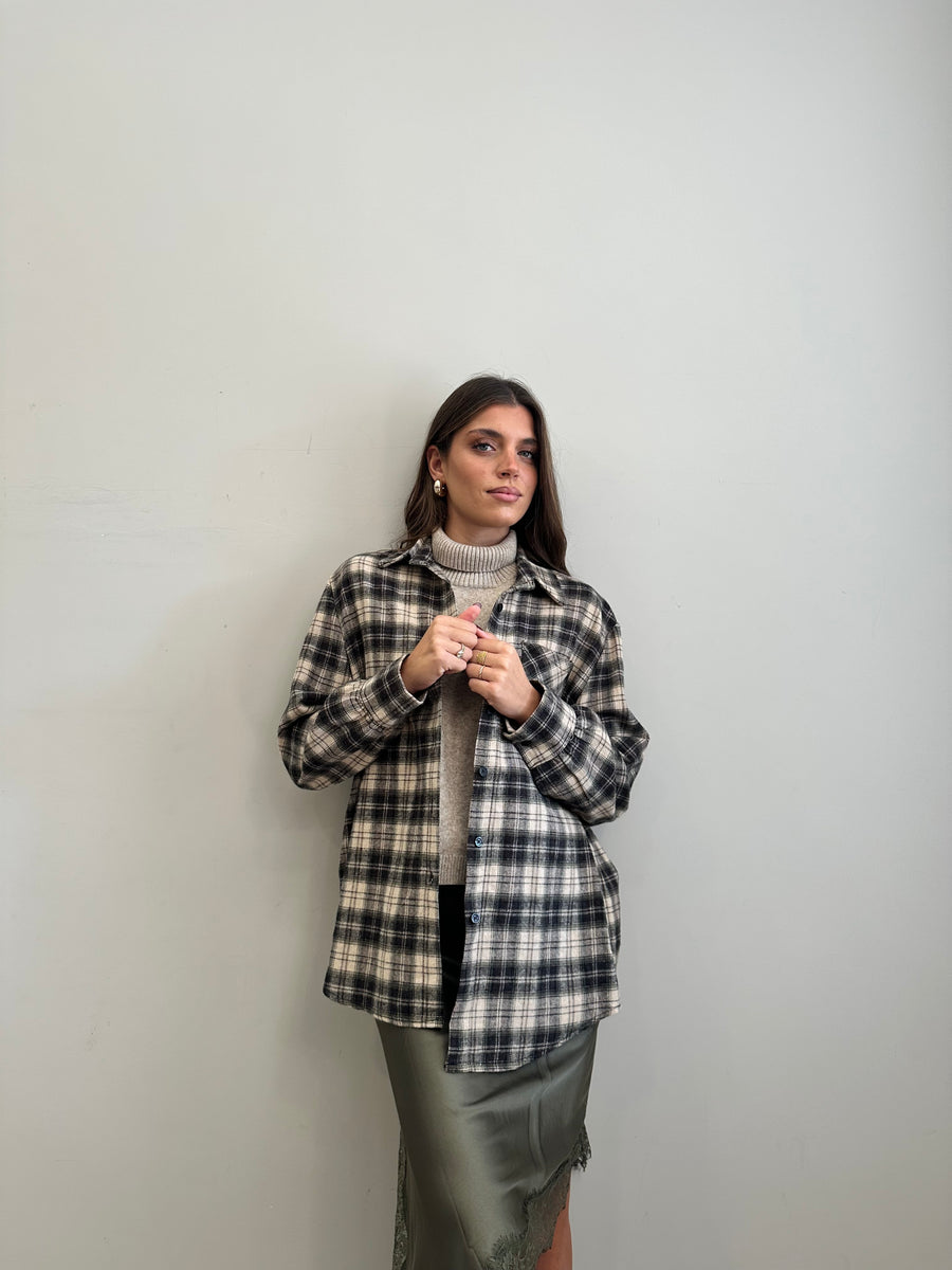 GIPSY INSIDE Camicia quadri moro/verde