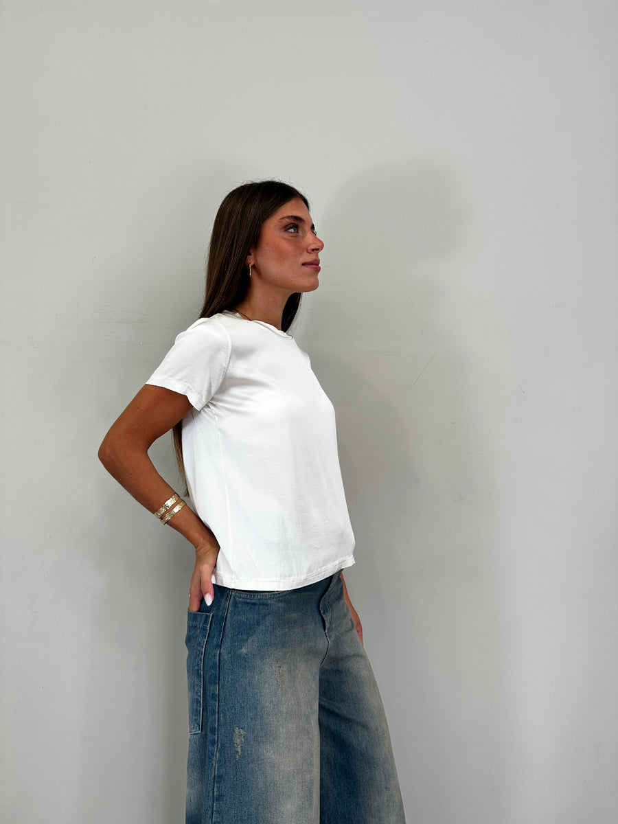 MOTEL T-shirt satin burro