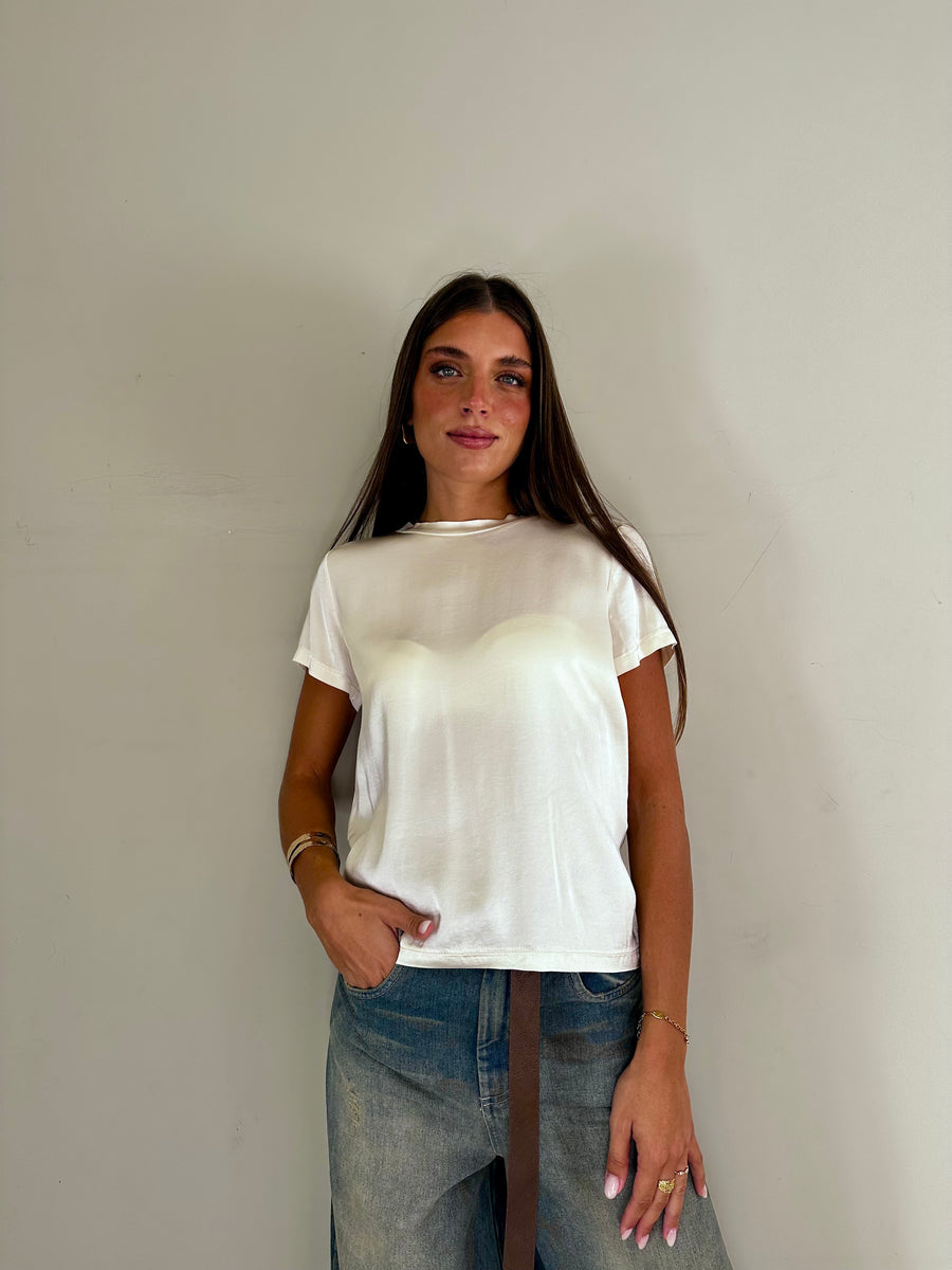 MOTEL T-shirt satin burro