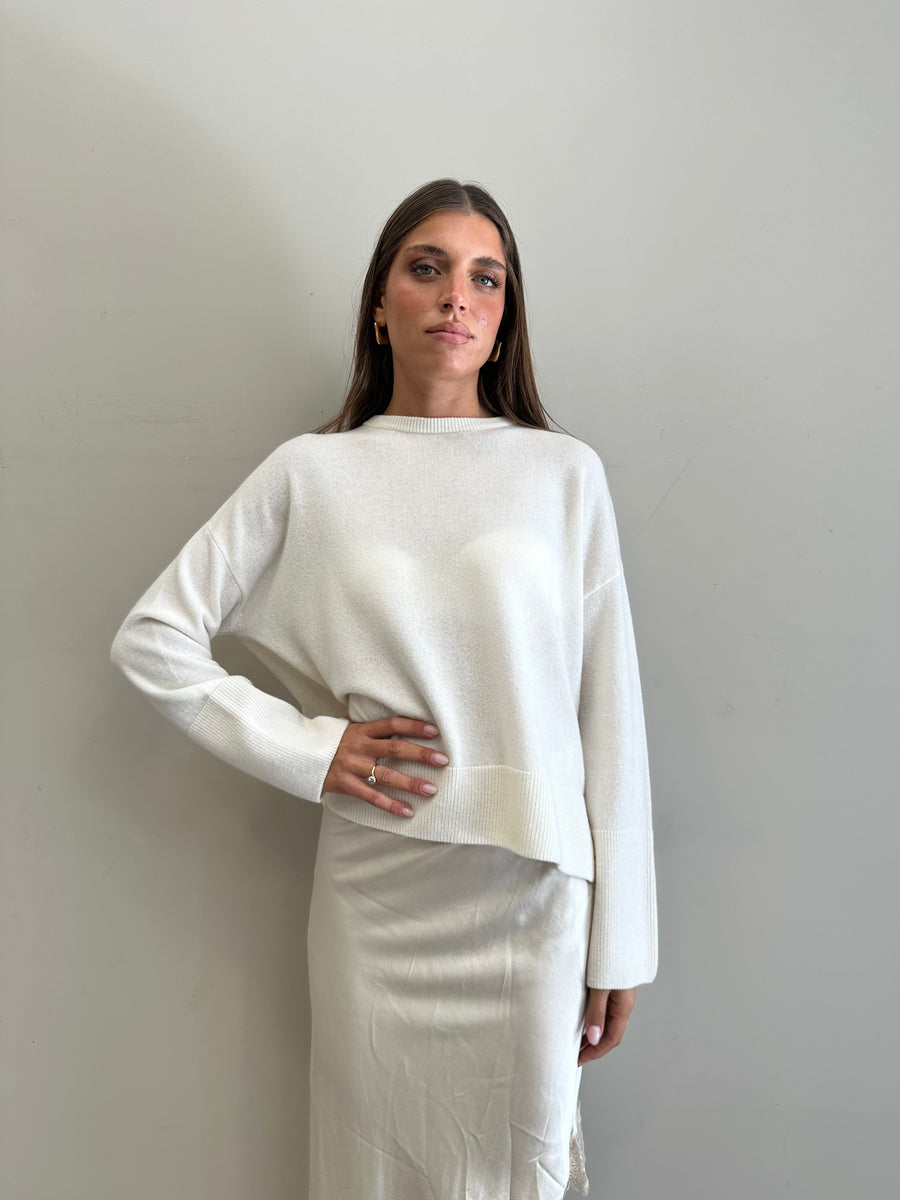MOTEL Maglia lana panna