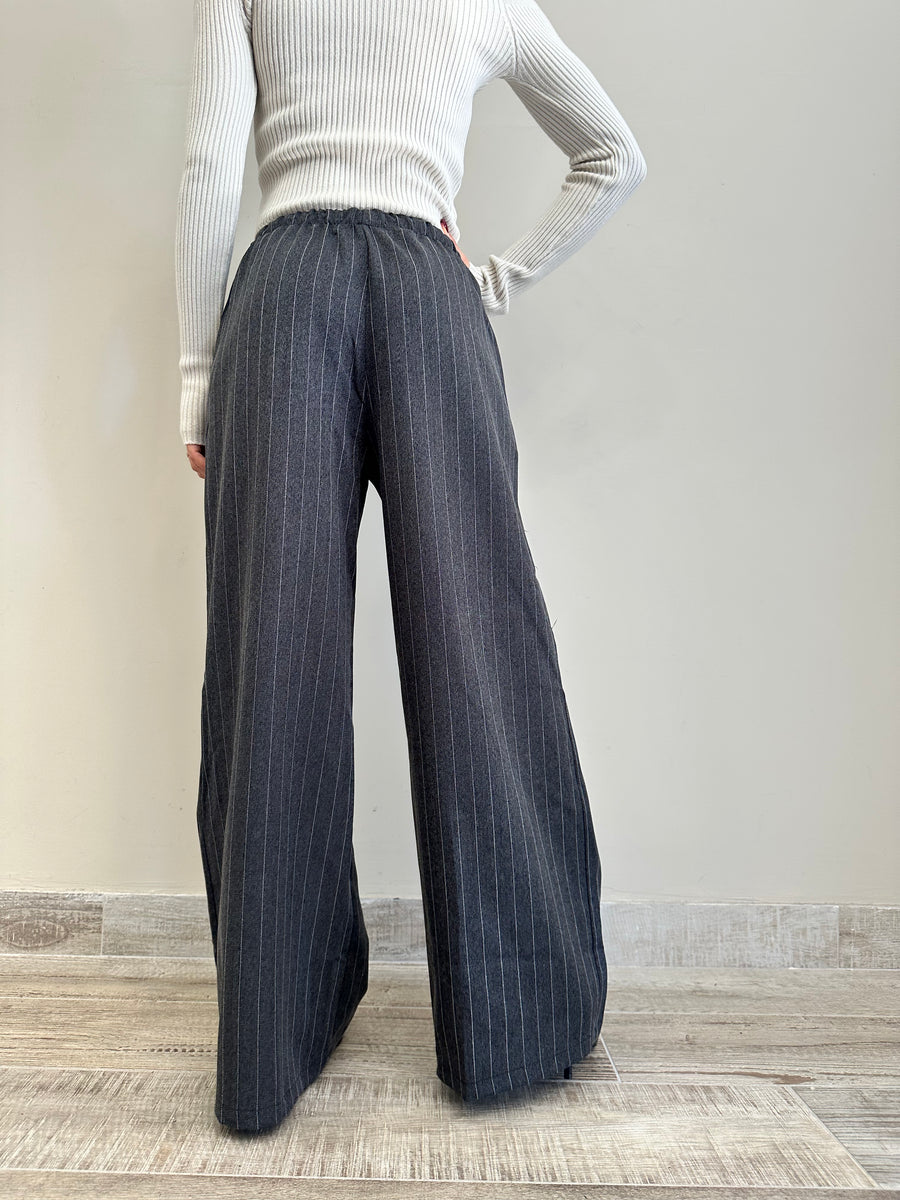 GLAMOROUS Pantalone gessato grigio