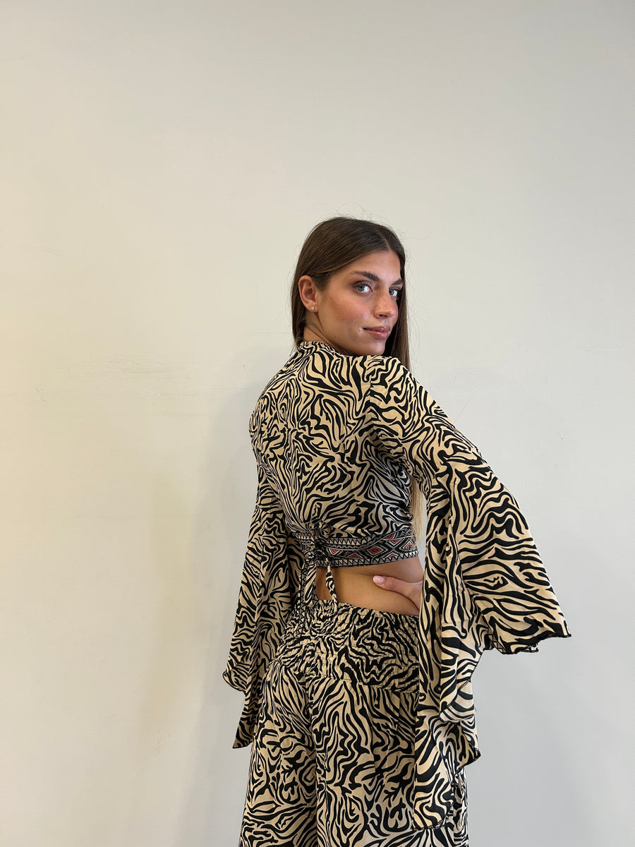 FREELOVE Gipsy Top Seta Zebra Sand