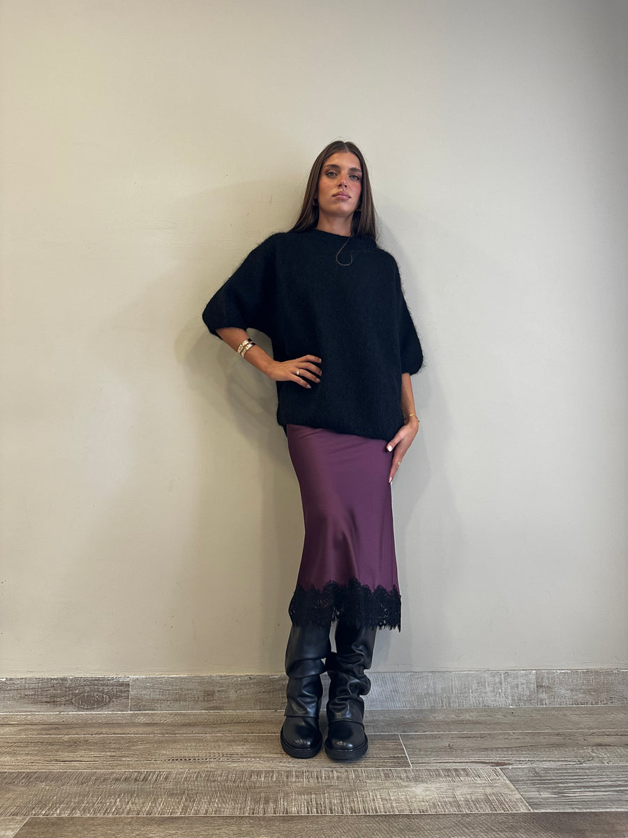 DIXIE Maglia mohair nero
