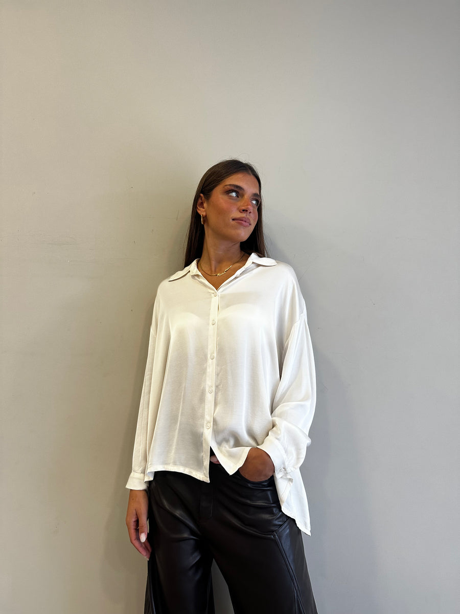 MOTEL Camicia satin burro