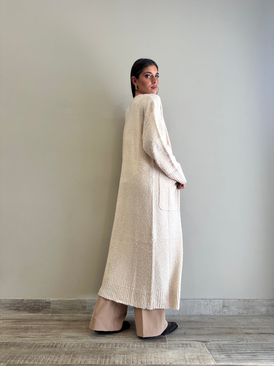 GLAMOROUS Cardigan lungo crema