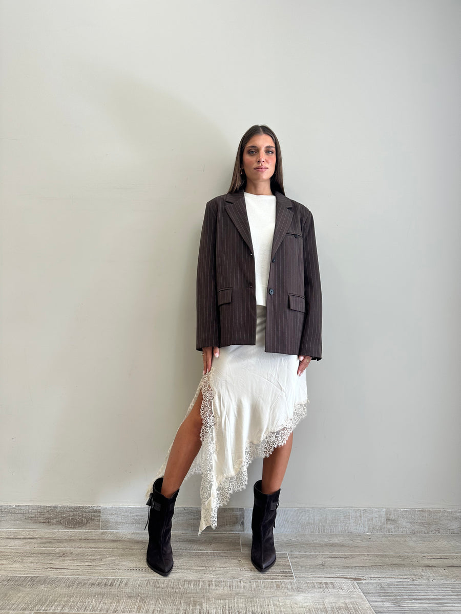 LMN Blazer gessato moro