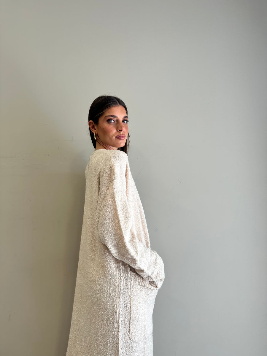 GLAMOROUS Cardigan lungo crema