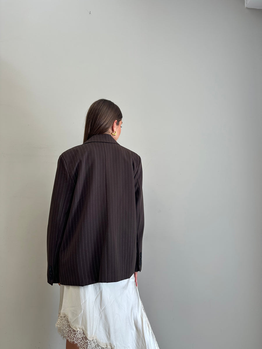 LMN Blazer gessato moro