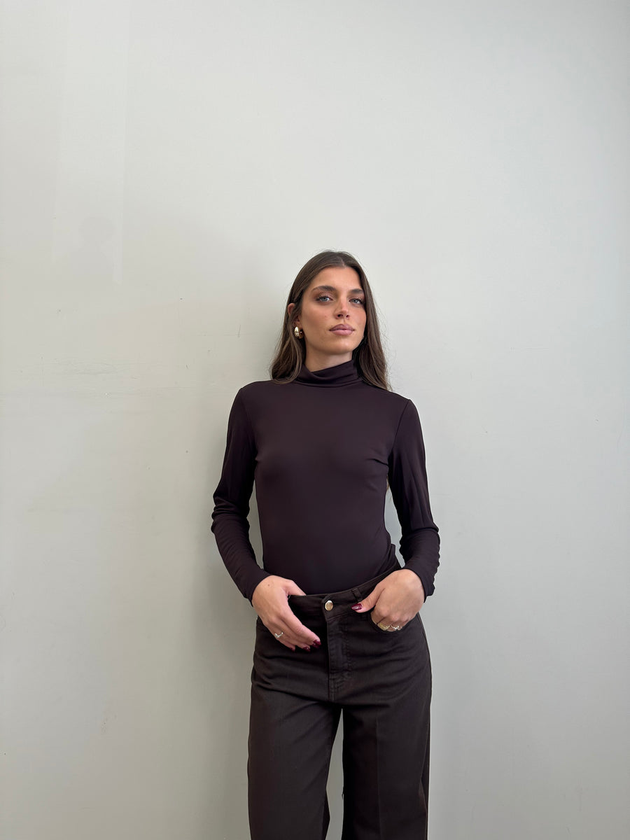 GLAMOROUS Body collo alto moro