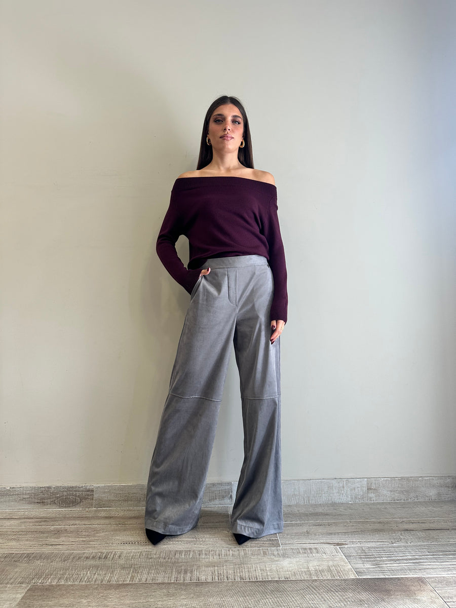 GIPSY INSIDE Maglia scollo dritto bordeaux