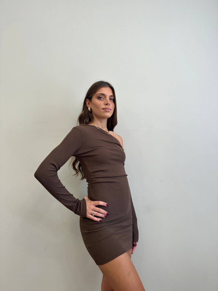 GLAMOROUS Abito corto marrone