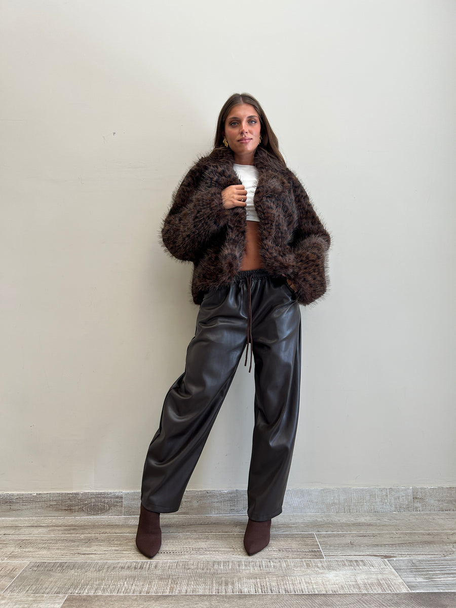 LMN Eco pelliccia leopard