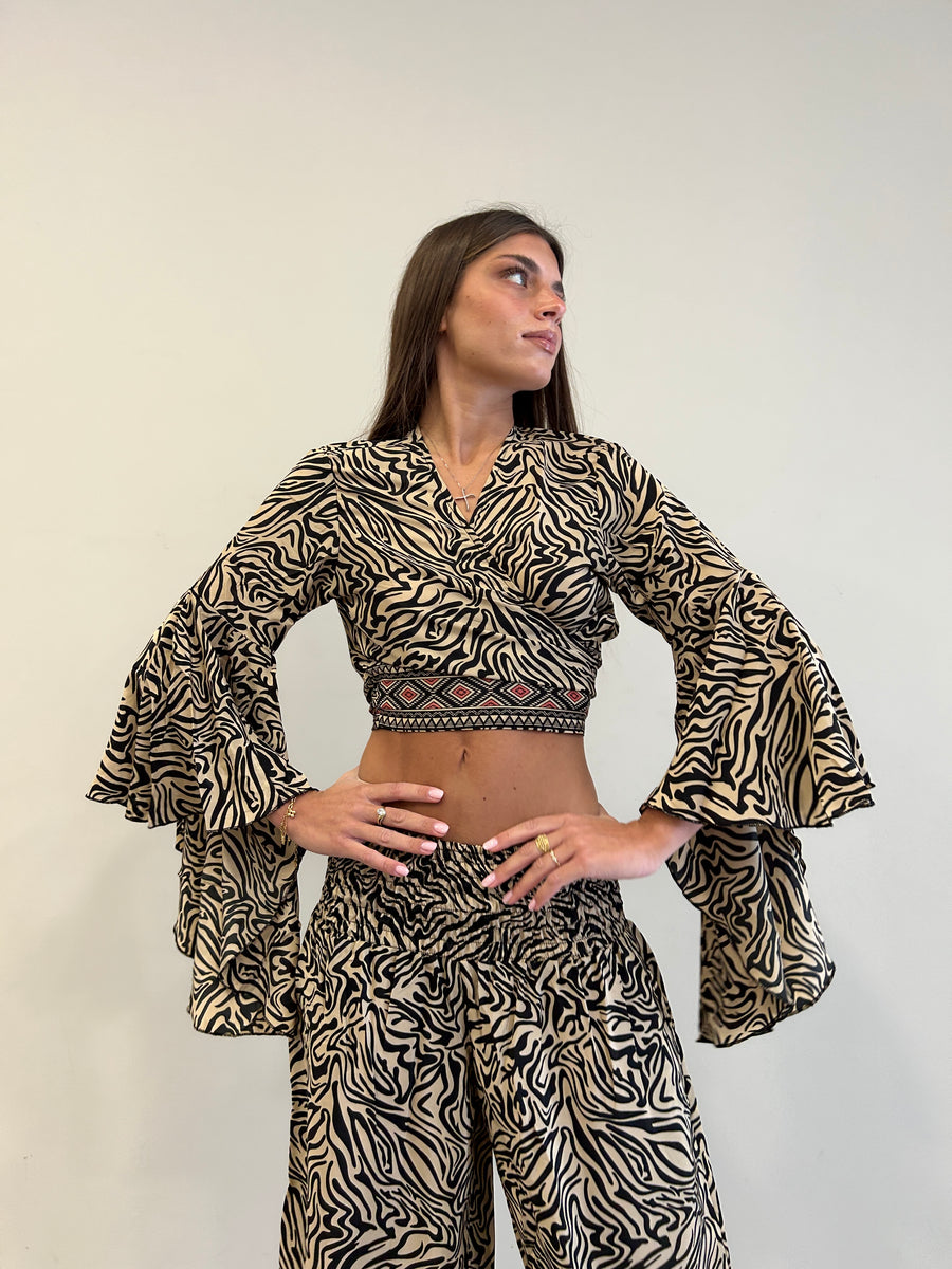 FREELOVE Gipsy Top Seta Zebra Sand