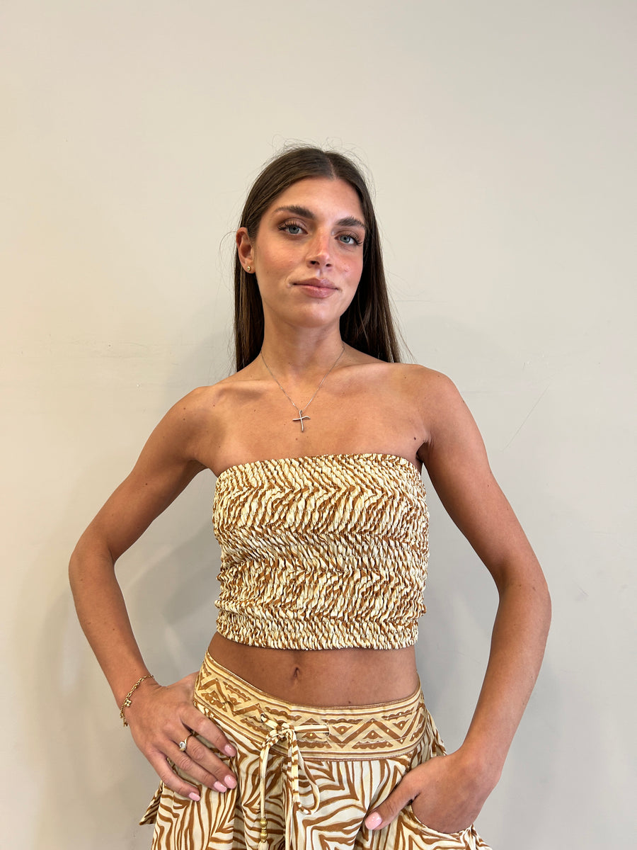 FREELOVE String top seta Boho Sand