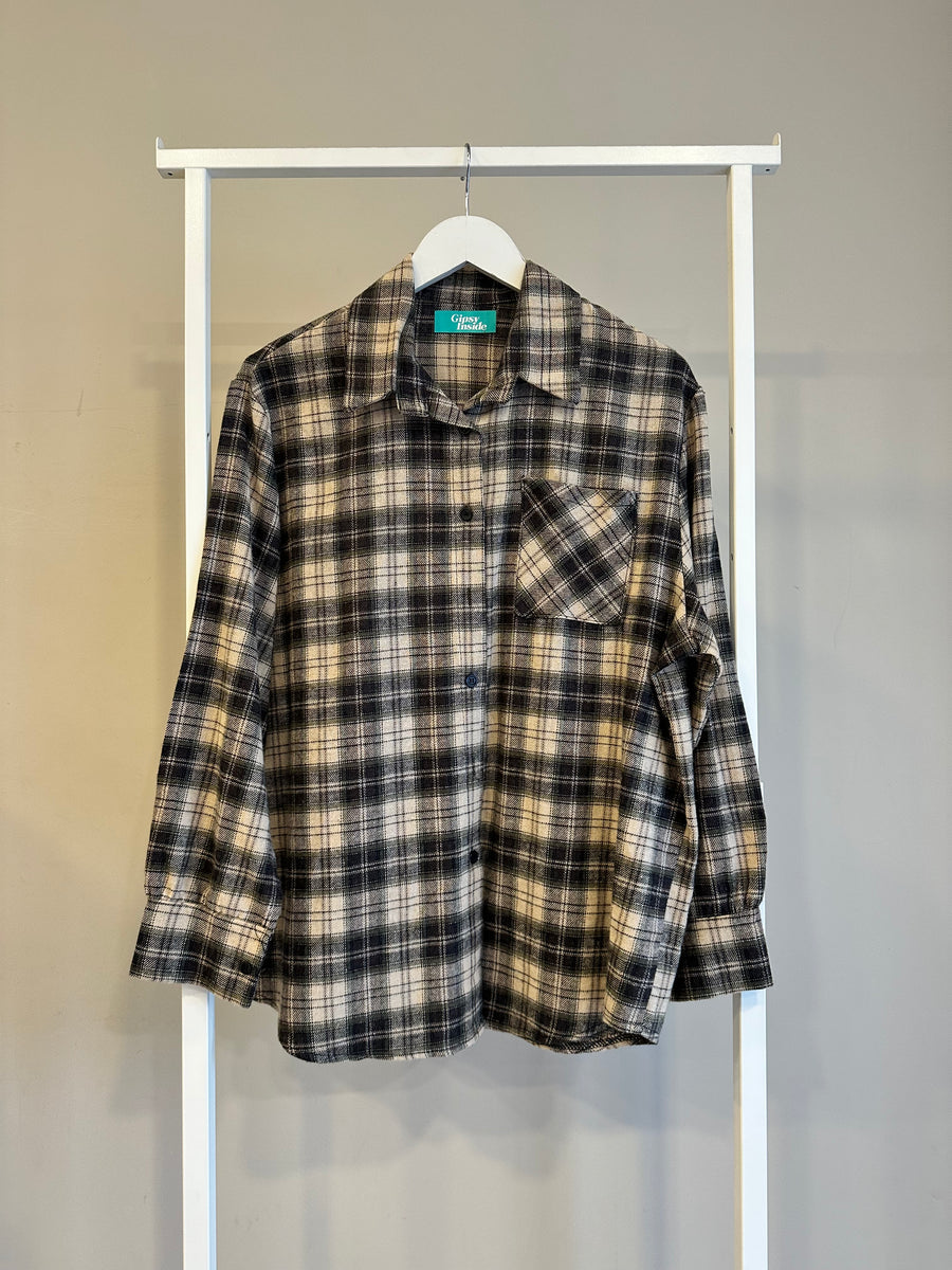 GIPSY INSIDE Camicia quadri moro/verde