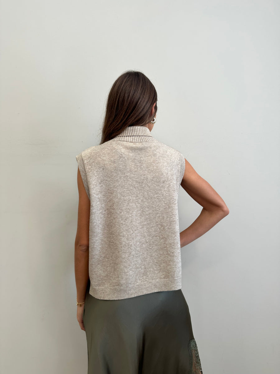 GIPSY INSIDE Smanicato dolcevita tortora