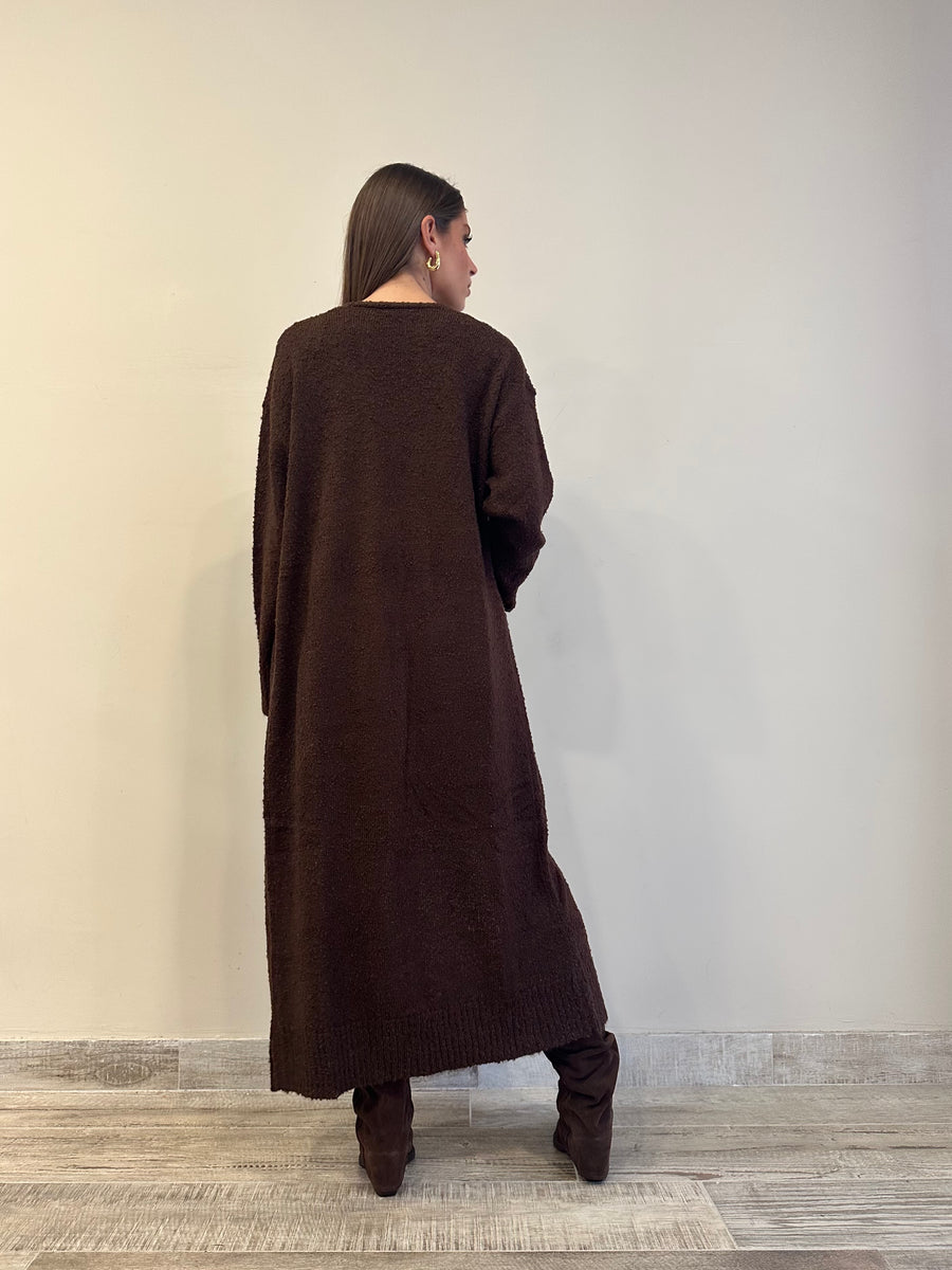 GLAMOROUS Cardigan lungo moro