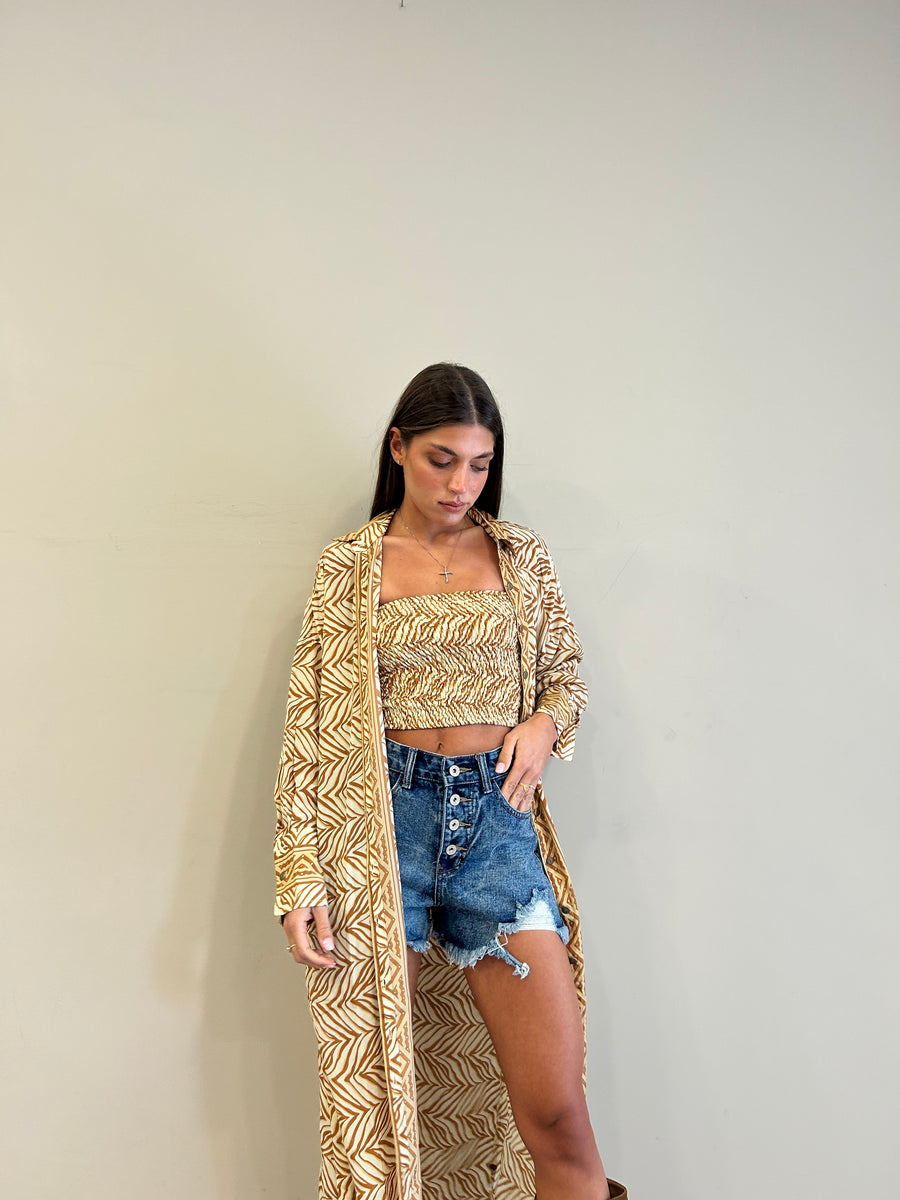 FREELOVE Chemisier seta Boho Sand