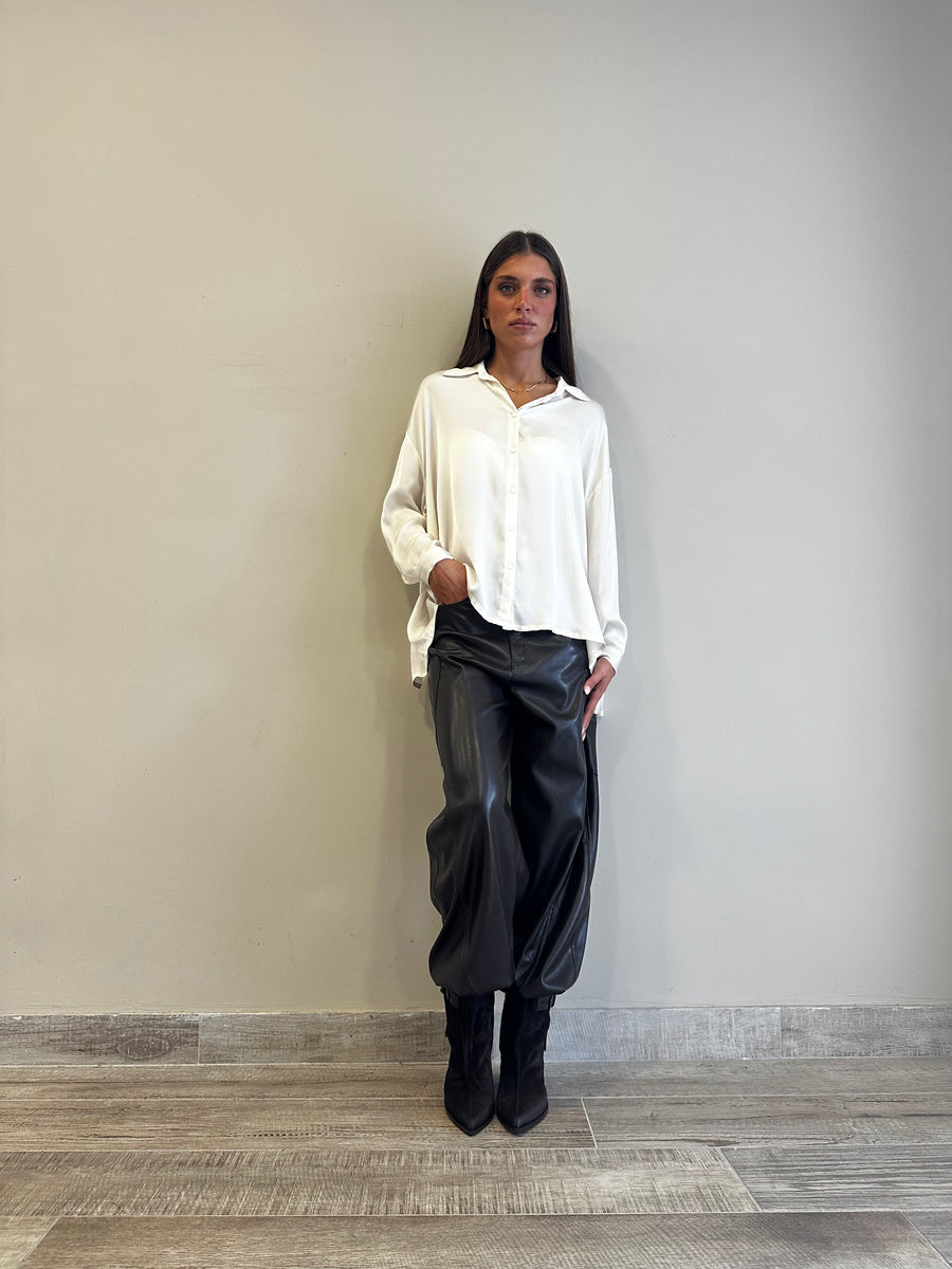 MOTEL Camicia satin burro