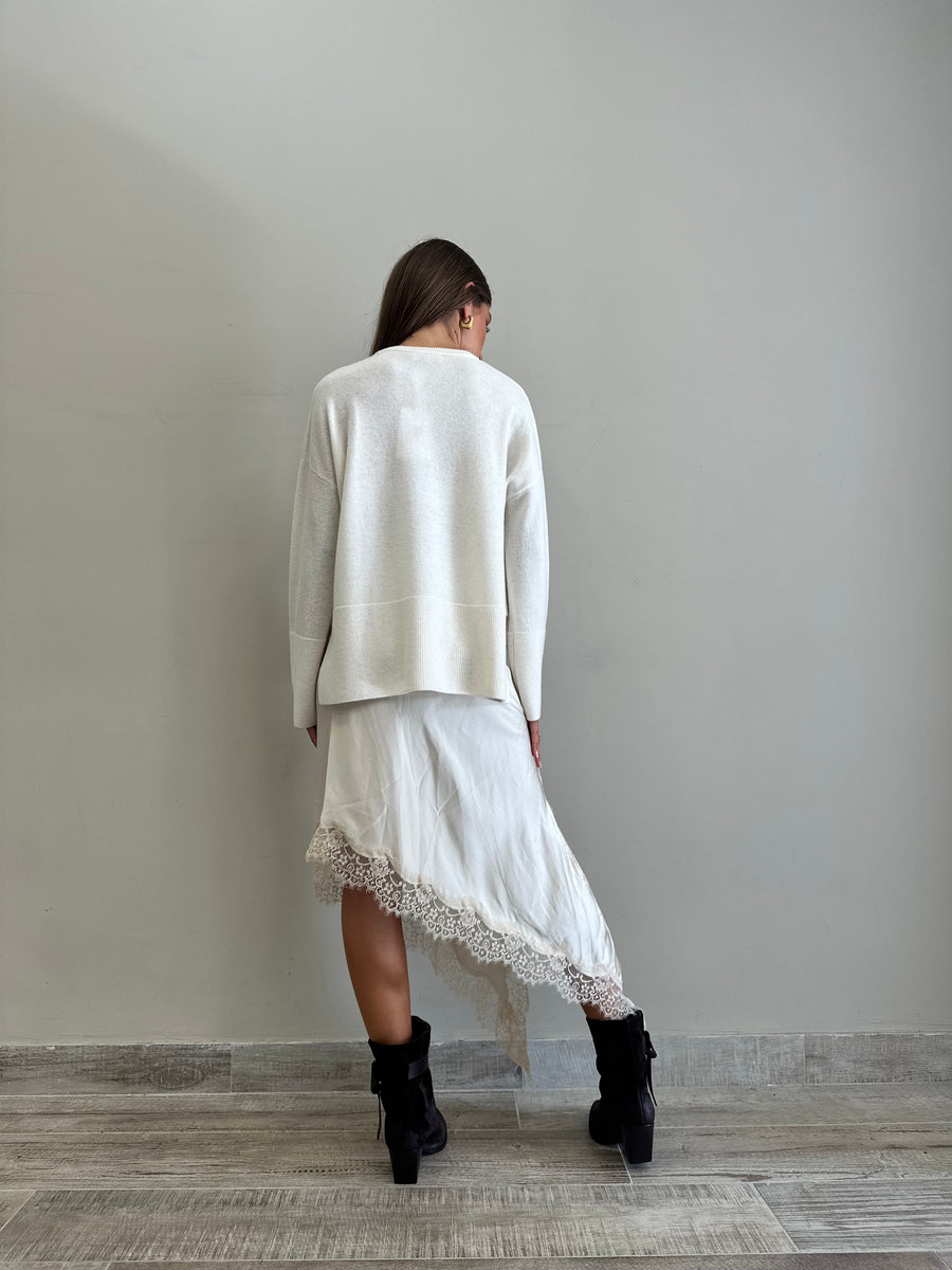 MOTEL Maglia lana panna