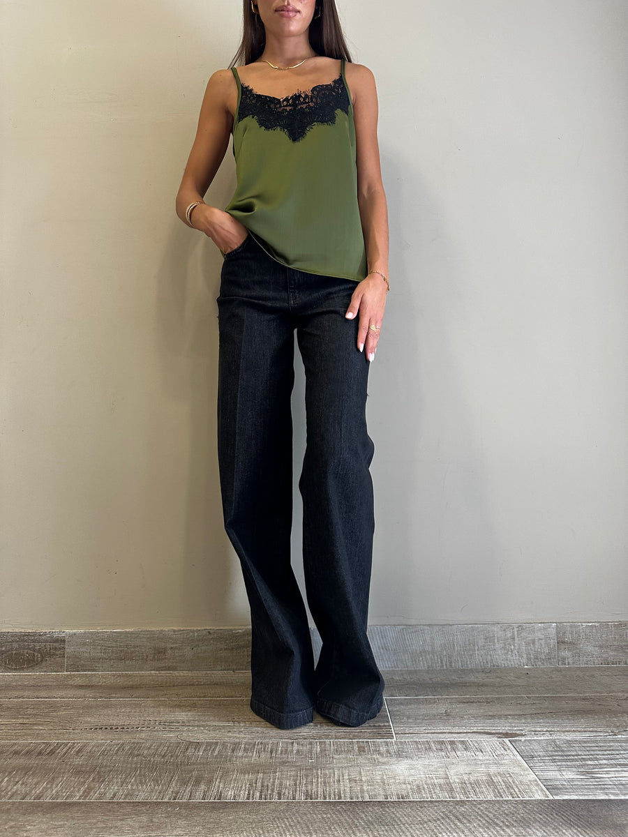 MOTEL Jeans palazzo nero