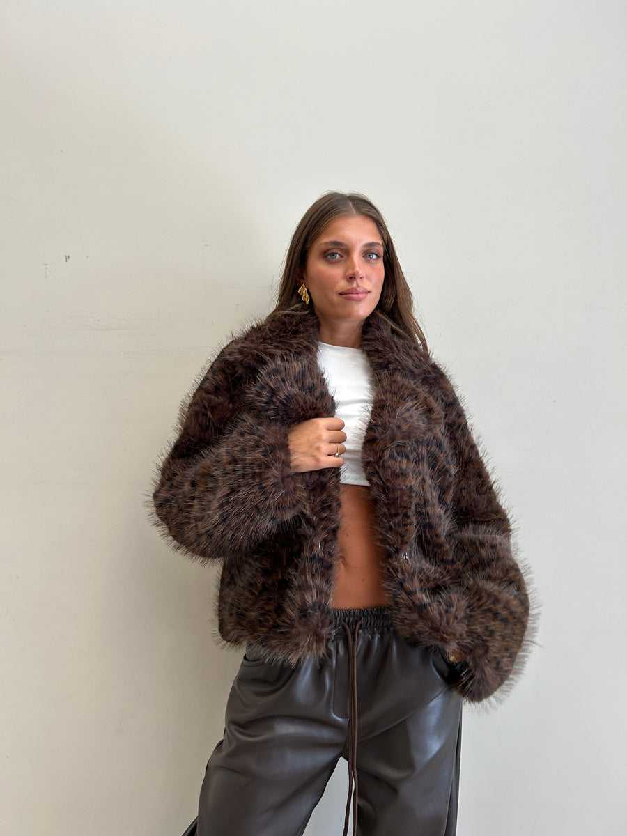 LMN Eco pelliccia leopard