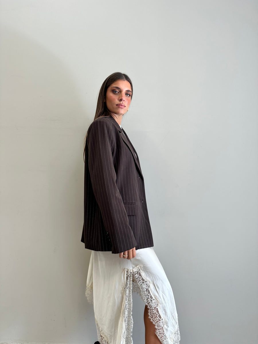 LMN Blazer gessato moro