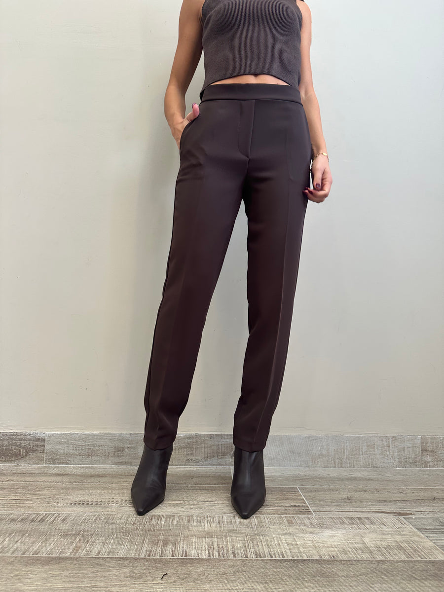 LE STREGHE Pantalone sigaretta moro