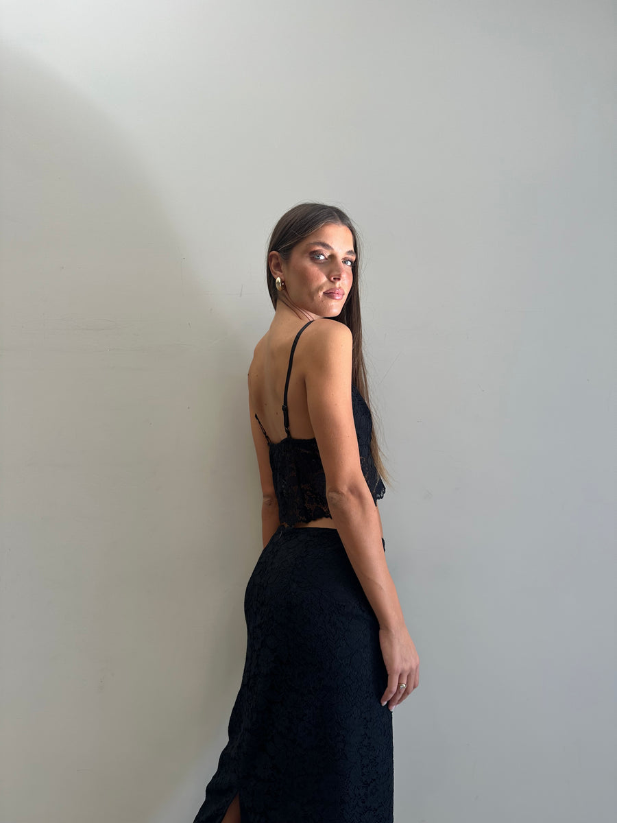 DIXIE top nero pizzo