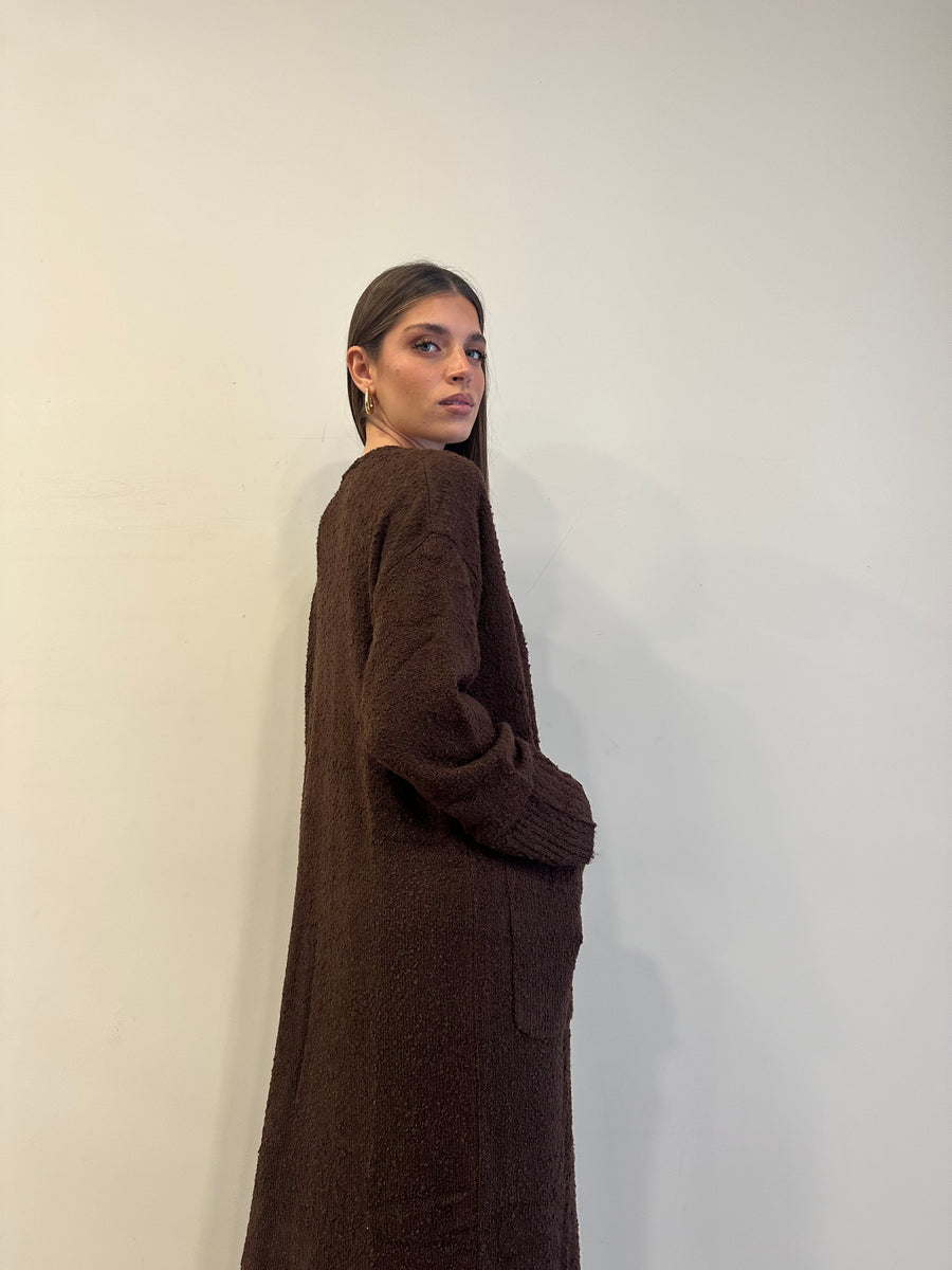 GLAMOROUS Cardigan lungo moro