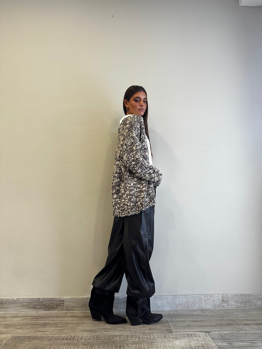 MOTEL Cardigan over melange   panna/moro