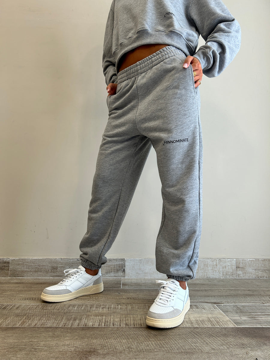 HINNOMINATE Pantalone jogger Felpa Grigio Melange