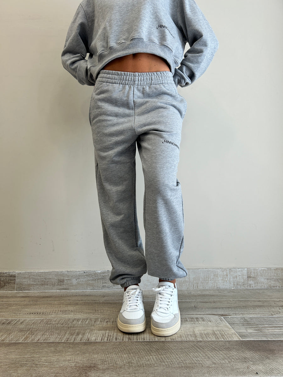 HINNOMINATE Pantalone jogger Felpa Grigio Melange